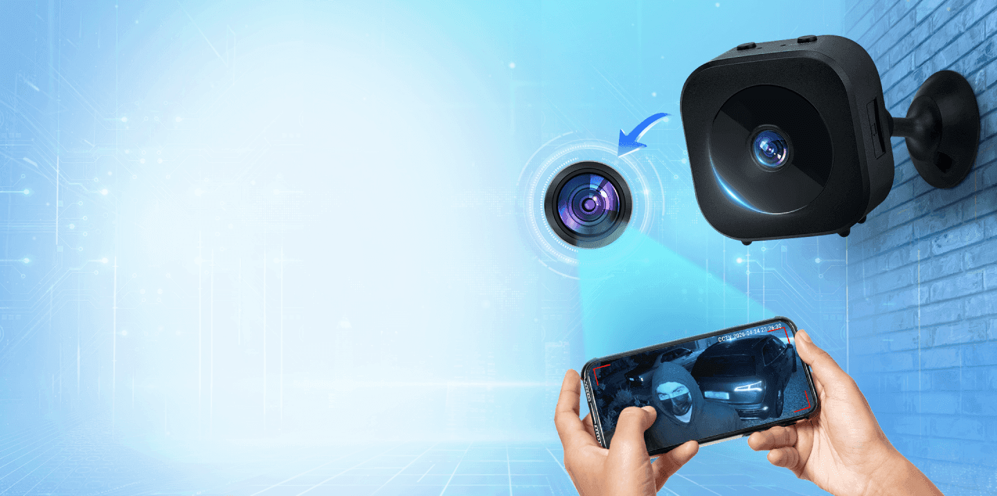 GuardHouse portable security camera promoting strong home protection against burglars